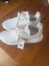 Adidas NMD_R1 White New Men Boy 9 1/2 Shoes Running Sneakers