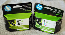 HP 67XL Black W/ 67XL Tri-color Hi Yield Ink Cartridge Genuine Sealed 2026 2022