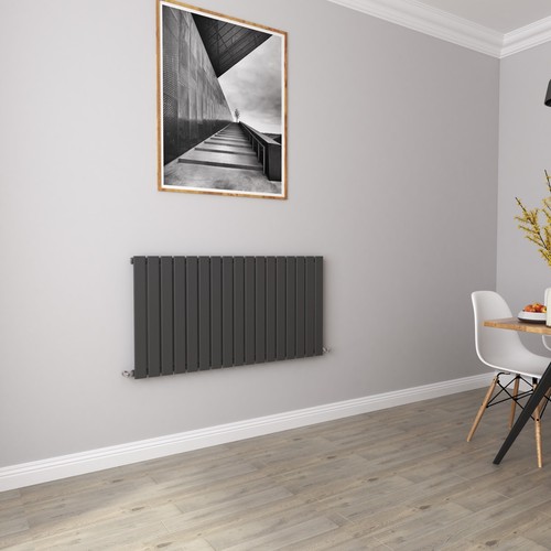 Anthracite Designer Oval Column Flat Panel Radiator Vertical Horizontal Rads - Picture 137 of 195