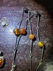 Set Antique/ Vtg. Sterling Silver, Amber Pendants, Necklace — photo 5