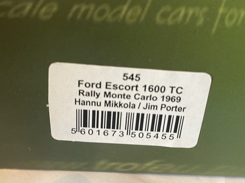 1/43 TROFEU 545 FORD ESCORT 1600 TC RALLY MONTE CARLO 1969 HANNU MIKKOLA - Picture 2 of 2