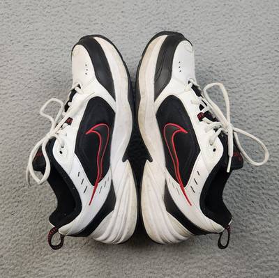 Nike Air Monarch IV Mens Size 11 White Black Red Dad Training Shoes 415445-101