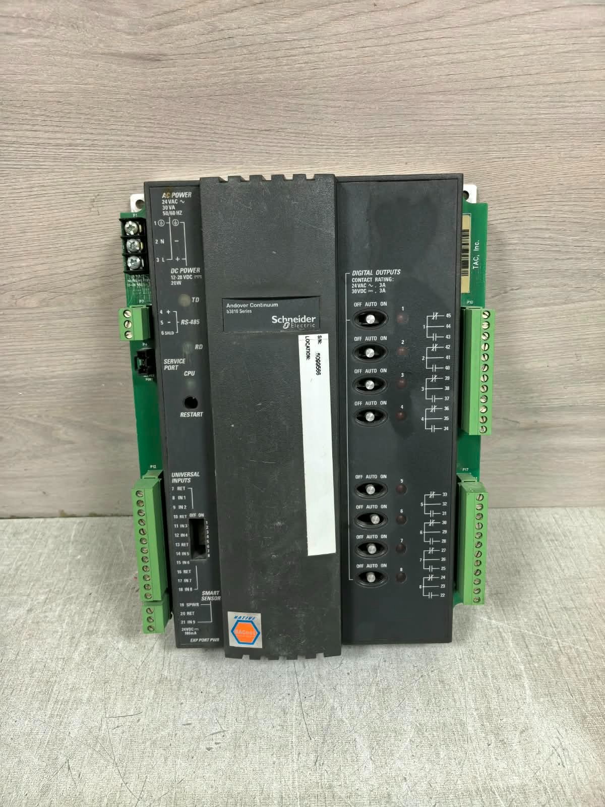 Schneider Electric B3810 SCHNEIDER ELECTRIC B3810 ANDOVER CONTINUUM B3810 SERIES 24VAC 2