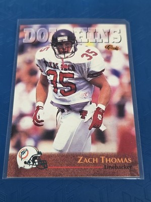 1996 Classic NFL Rookies #38 Zach Thomas Miami Dolphins FOOTBALL
