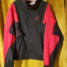 AUTHENTIC Vintage Red and Black 80s Men  s Nike Jumpman Flight Suit Jacket