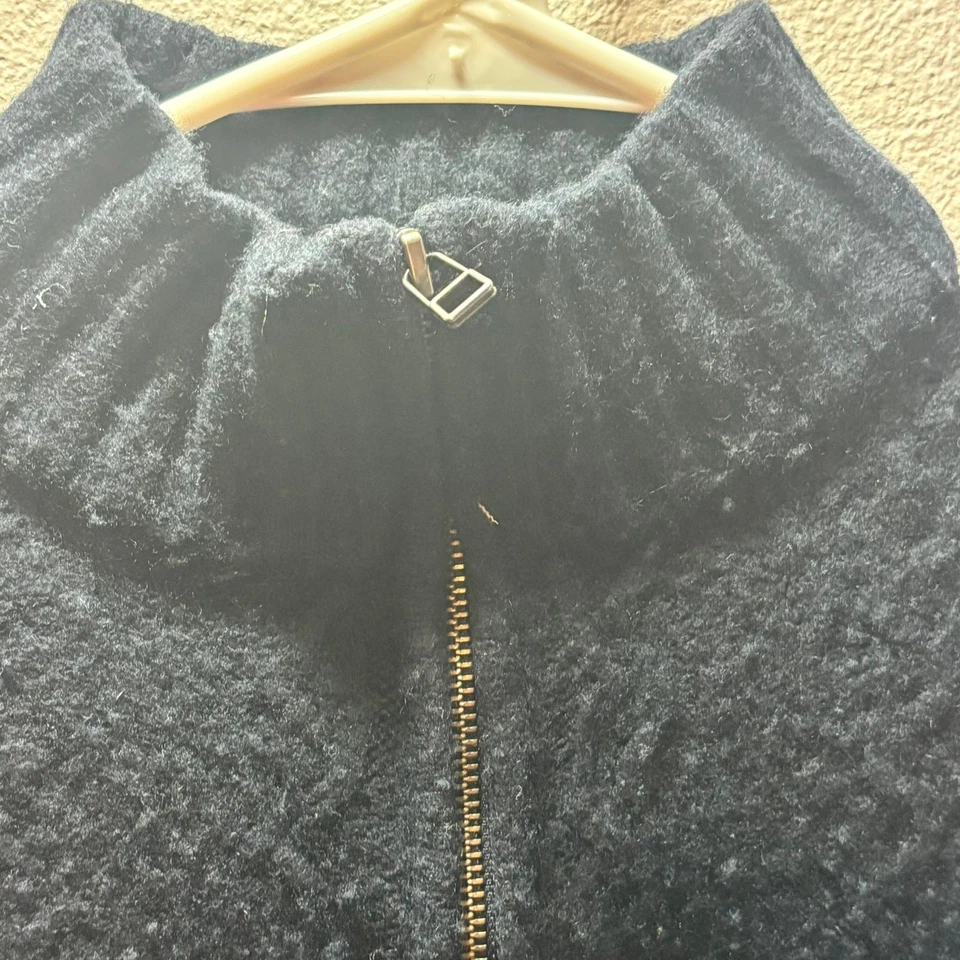 Suéter The Savile Row Company Mezcla de Lana 1/4 Cremallera Azul Marino Tejido con Cable Para Hombres Talla S Foto 2 de 4