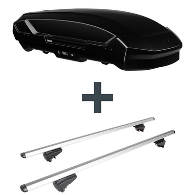Dachbox Thule Motion 3 M + Dachträger Menabo Pick-Up für Audi A3 Sportback 8V