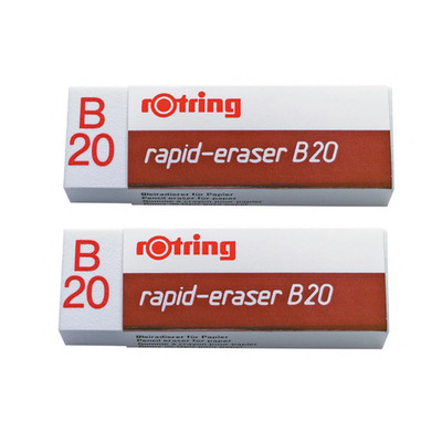 2 x rotring Radierer rapid-eraser B20 Radiergummi Radierer Eraser