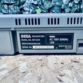 SEGA Saturn HST-3210 Gray Console NTSC-J AC100V Retro #0001