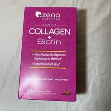 Zena Bioactive Liquid Collagen 2500mg  5000mcg Biotin 90 Servings Exp: 12/26