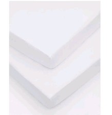Sanderson 300TC Cotton Deep Fitted Sheets 2 Pack Single Size – white - New