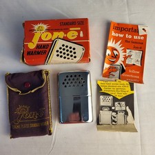 Vintage Aladdin Jon-E Hand Warmer Set Standard Size USA With Bag Manual Box
