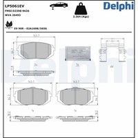 Delphi Bremsbelagsatz BremsklöTze FüR Hyundai Ioniq 5 NE CE KIA EV6 CV
