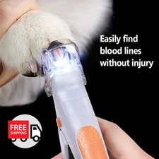 Professional Pet Nail Clipper Scissors with LED Light Cat Dog Nail Clipper