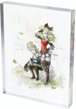 Bravely Default Acrylic Stand 8th Anniversary Illustration 6mm Thick