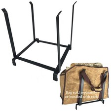 Indoor Firewood Rack TO HOLD LOG CARRIER BAG Protects Floors From Dirty Canvas