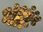 1949 D  RED BU LINCOLN CENT ROLL  / 50 COINS