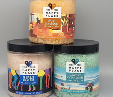 Find Your Happy Place Soaking Bath Salt 20oz x 3 Pack Pick Your Scent 