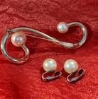 Vintage Swirl Brooch & Coordinating Clip Earrings  — photo 2
