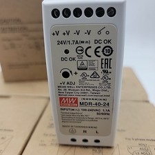 5x Mean Well MDR-40-24 Single Output Industrial Power Supply 40W 24V - DIN Rail