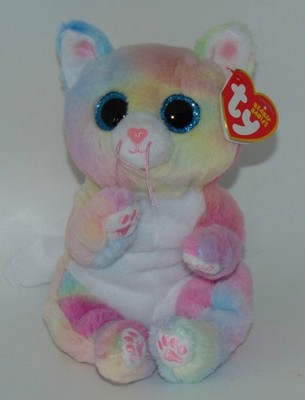 NEW! Ty Beanie Babies JENNI the multi-colored Kitty Cat 6'' nwt's
