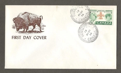 Canada first day cover,  Lecner Buffalo Cachet, 1955 Boy scouts [ 720
