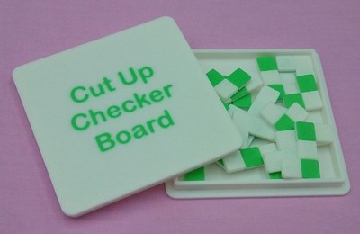 3-D Printed Cut Up Checker Board Puzzle