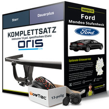 Für FORD Mondeo Stufenheck V Typ CD Anhängerkupplung starr +eSatz 13pol 12- AHK