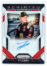 2020 Panini Prizm #SS-TG Ty Gibbs Scripted Signatures Silver Rookie Autograph SP