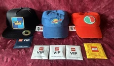 LEGO 5007090 Retro Classic VIP Logo Cap Hat Keychains Patches Bundle HTF