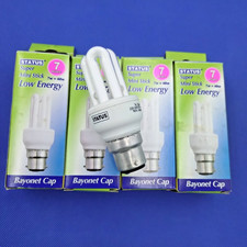 4 x 7W = 40w Status Small Low Energy CFL Light Bulbs BC B22 d Energy Saving Lamp