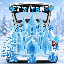 Halloween Trunk or Treat Decorations Kit Ice Snow Castle Trunk Decoration Kit