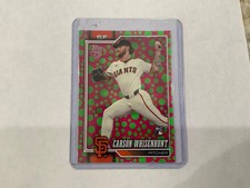 Carson Whisenhunt Rookie 2026 Topps Series 1 Holiday Polka Dots Green Pink