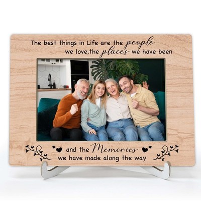 YSTEP Family Picture Frame - Adoption Day Gift, Wood 4x6 Frame for Desk Displ...