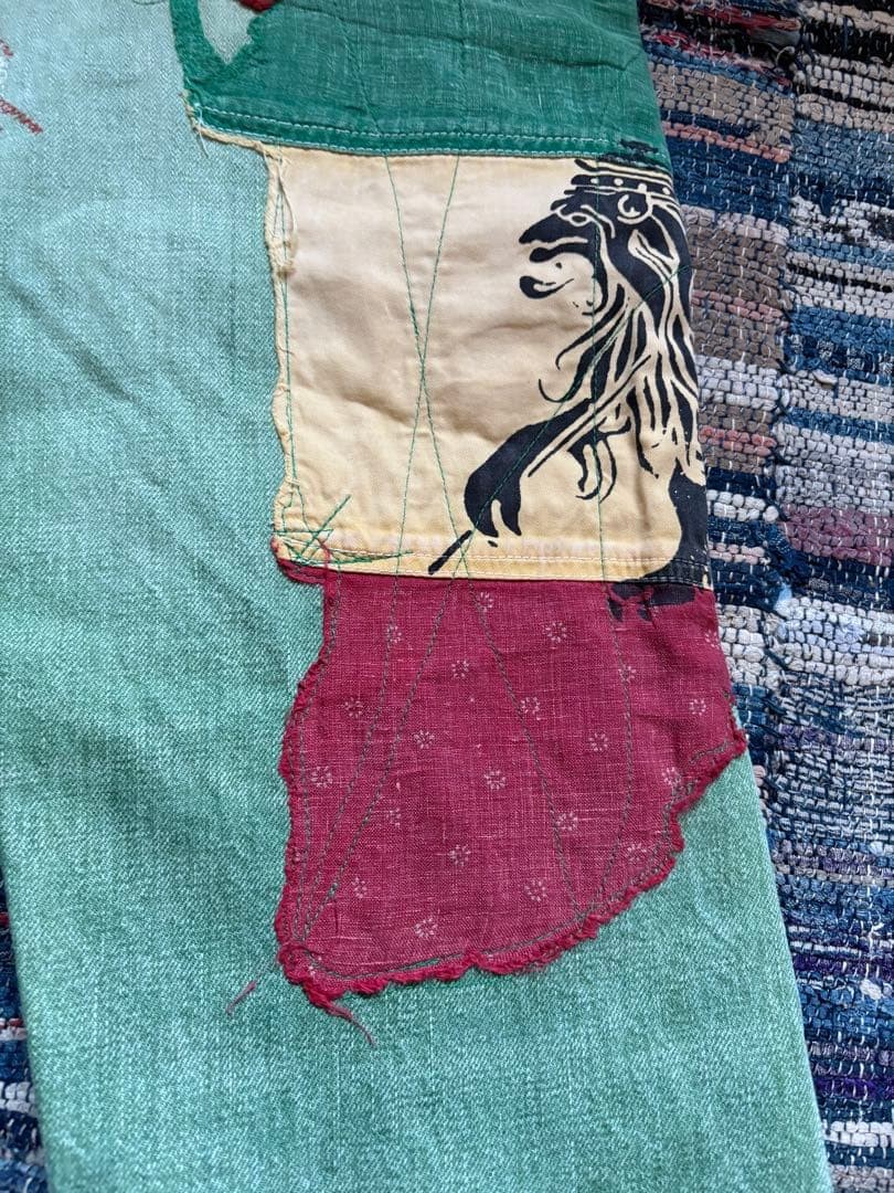 USED KAPITAL RASTA PATCHWORK DESIGN STRAIGHT DENI… - image 18