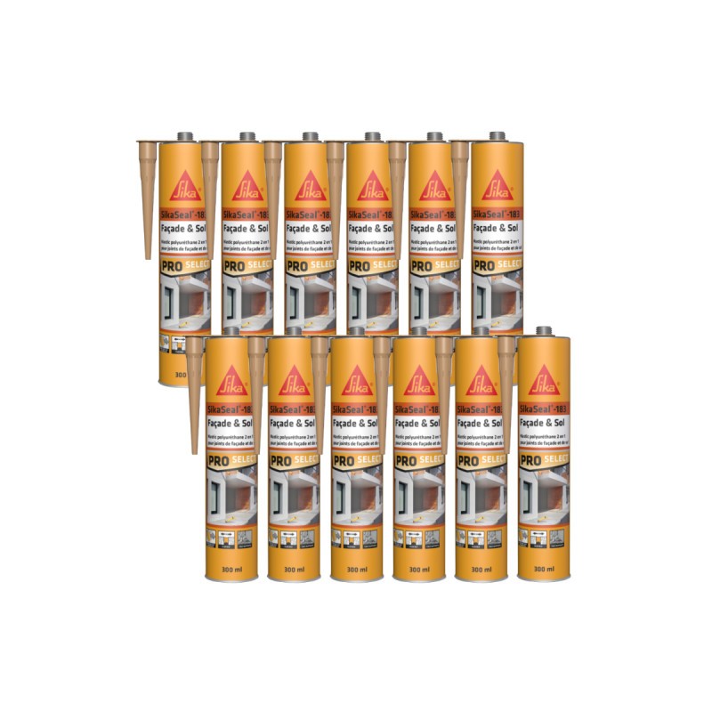 Mastic polyuréthane SIKA Sikaseal-183 ton pierre pour façade et sol en lot de 12