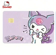Hello Kitty Kuromi Sanrio Purple Credit Debit Bank Card Skin Cover Sticker 1PC