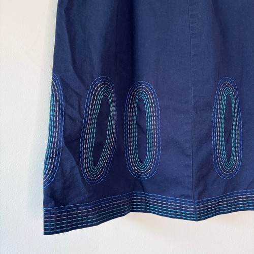 Boden Skirt Womens 16L Blue Geometric Print A-Line Boho Career Office Casual - Picture 6 of 9