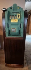 1920s-1930s Antique Page Boy Upright Slot Machine. Original