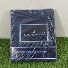 Nautica Kids Contoured Changing Pad Cover Navy Blue Solid New Brand Sealed