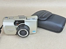 Olympus Stylus Zoom 105 Quartzdate AF All Weather w/Case-35mm Film Camera-WORKS