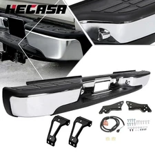 Complete - Chrome Rear Bumper For 1999-2007 Chevy Silverado GMC Sierra 1500 2500