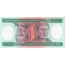 [#233343] Brazil, 200 Cruzeiros, Undated (1981-1984), UNC