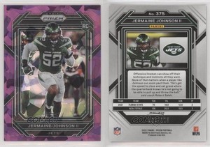 2022 Panini Prizm Rookies Purple Ice /225 Jermaine Johnson II #375 Rookie RC