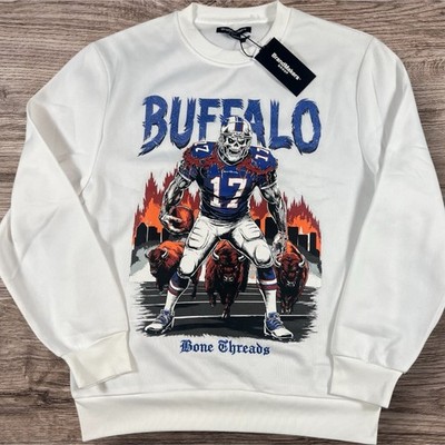 Buffalo Bills Bone Threads NFL Josh Allen Sweatshirt Men s  Large READ NWT