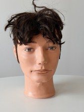 1991 Mens Trend Pivot Point Mannequin Head Cosmetology Real Hair