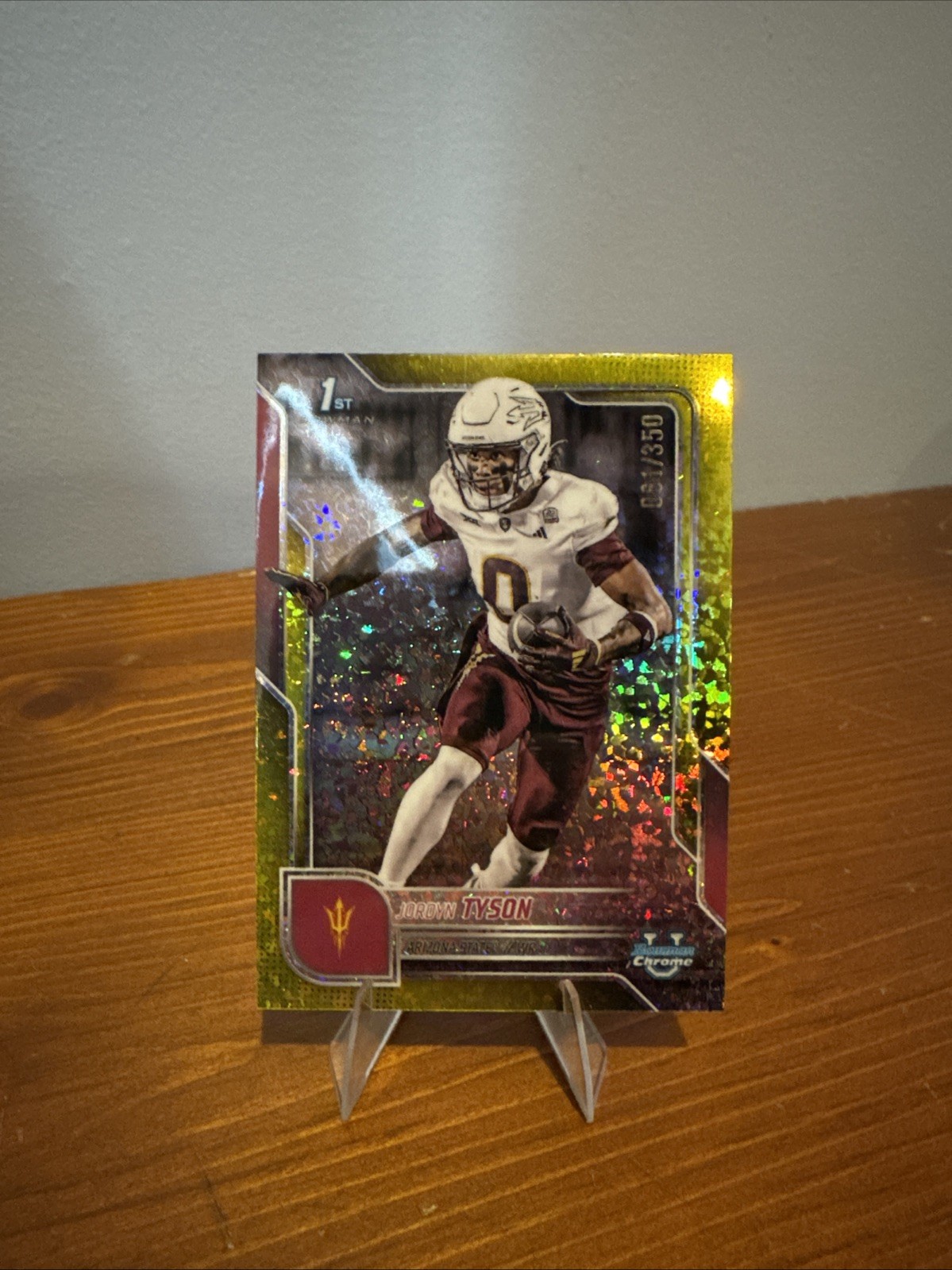 2025 Bowman U  Chrome - Jordyn Tyson #31 Yellow Mini-Diamond Refractor /350