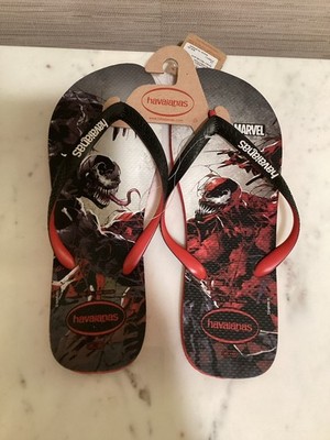 Venom Vs. Carnage Havaianas & Marvel Comics Size 9 Flip Flops Sandals NEW w/Tags