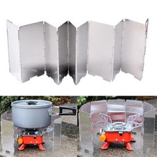 9 Plates Windbreak for Camping Stove Gas Stove Outdoor Camping Foldable