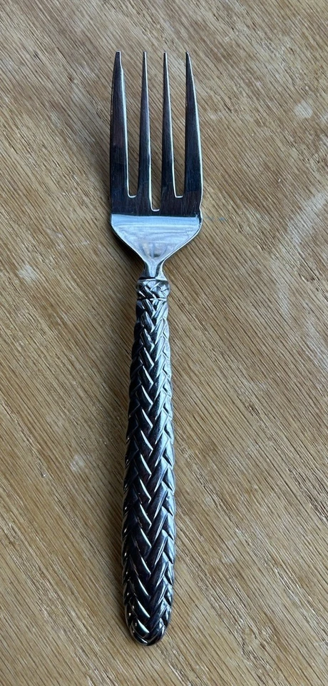Ralph Lauren RLL EQUESTRIAN BRAID Salad Fork Stainless Steel Flatware 1991 - Image 2 of 4